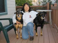 Esther with Kona and Whiskers